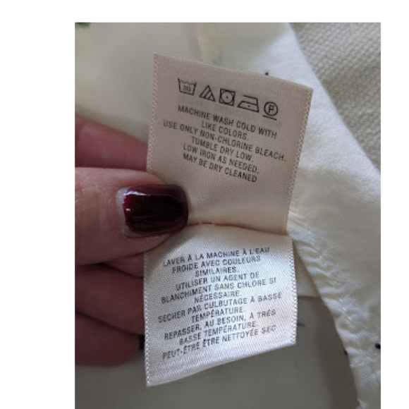 Cabincore Ski Print Button-Front Blouse Maeve | Whimsical Winter Top | Size 0 - Picture 12 of 13